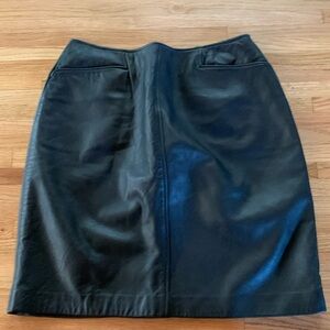 VALERIE STEVENS LEATHER SKIRT LAMBSKIN  SIZE 12 SOFT LEATHER VINTAGE NORDSTROM